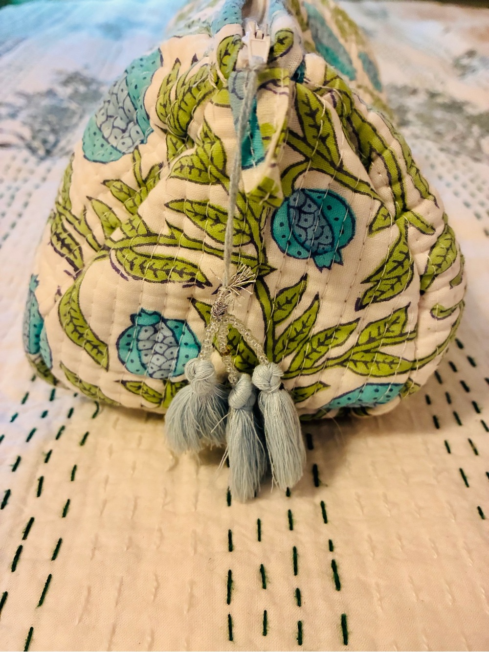 Block Print Toiletry Bag - Picture 2 of 4